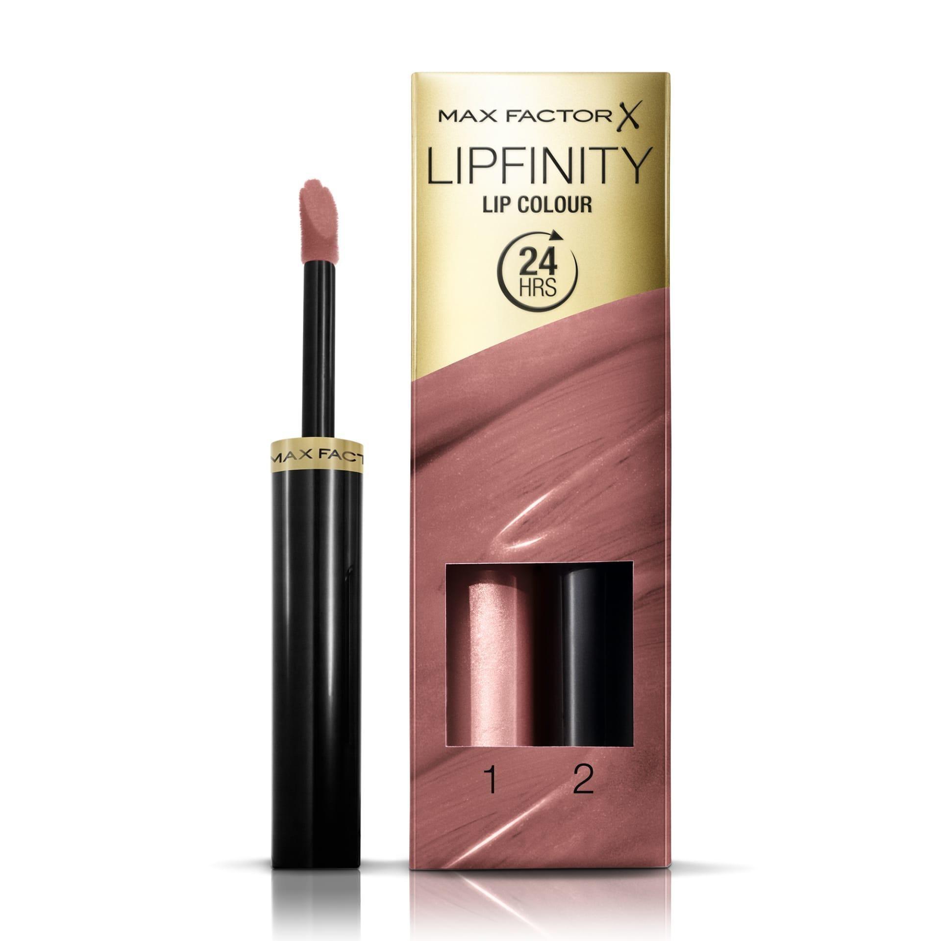 Rossetto MAX FACTOR Lip Finity colore 350, vista frontale con scatola