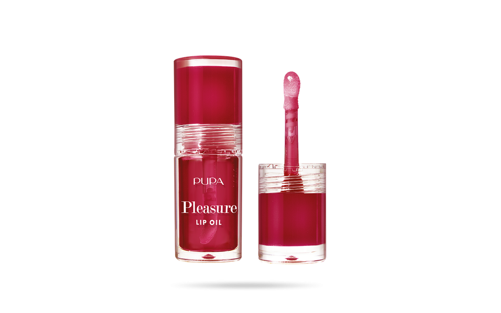 Flacone Pleasure Lip Oil 004 PUPA con pennello applicatore e pot