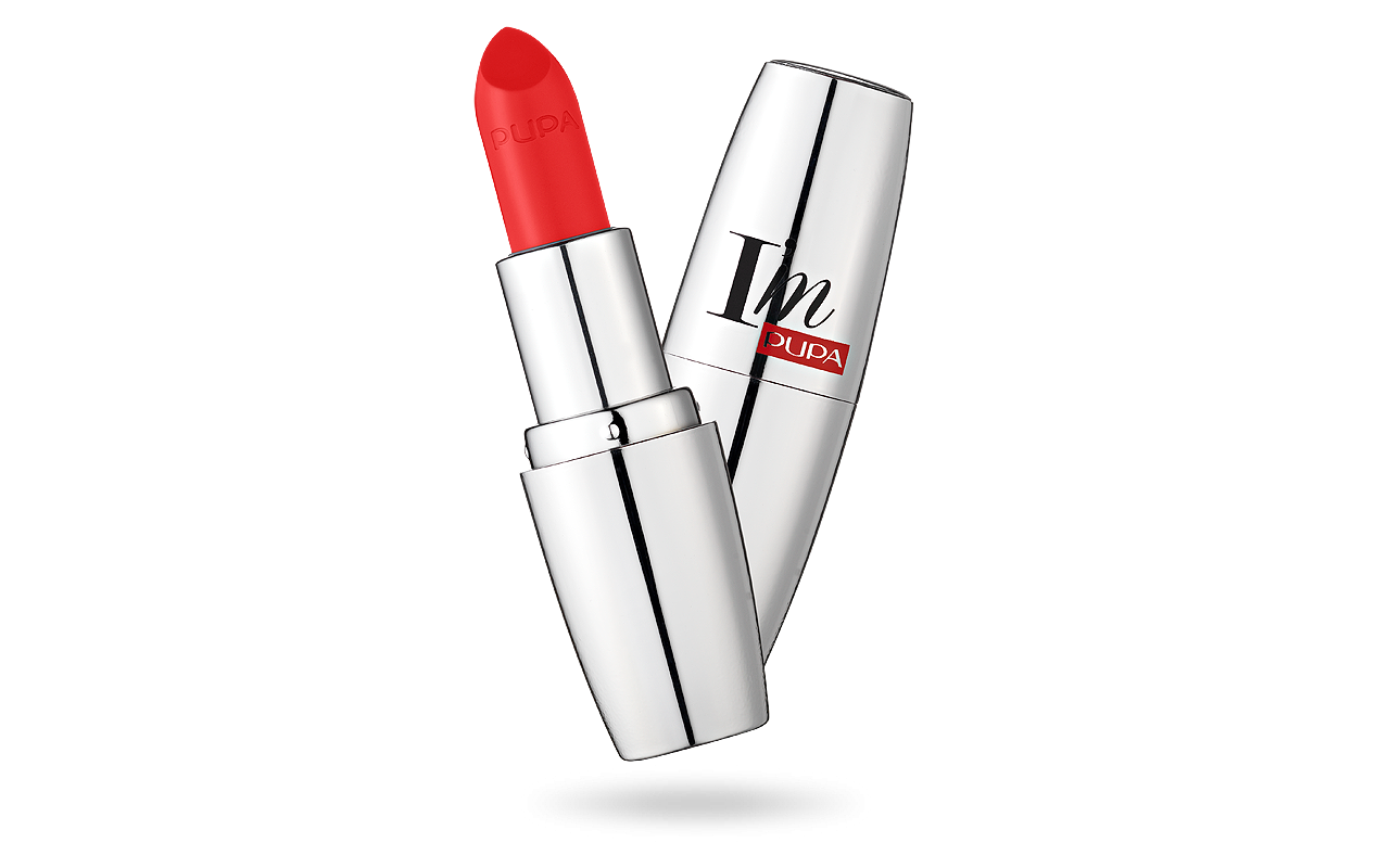 PUPA ROSSETTO I'M N.302 - tubetto bianco con rossetto rosso