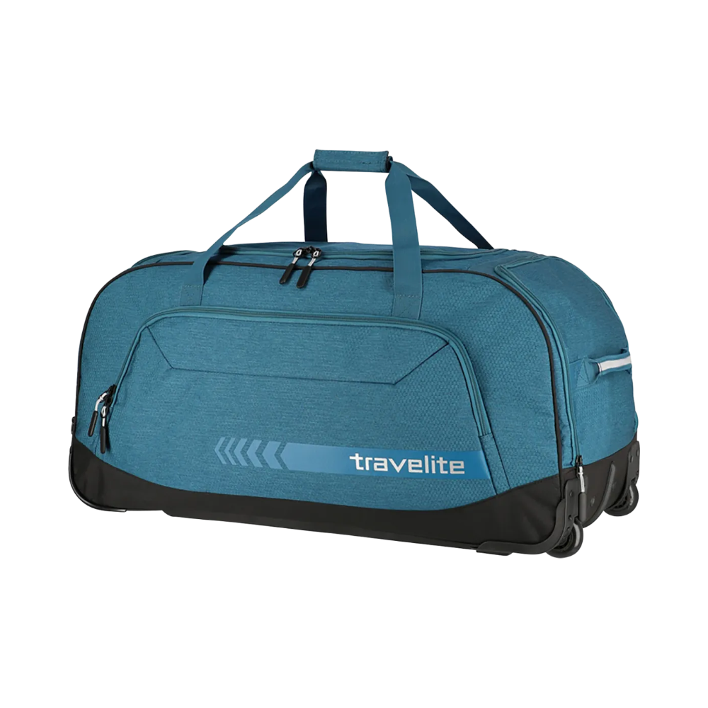 travelite travelite borsone kick off reisetasche l nero 6915-22 - foto 1 Borsone Travelite Kick Off con ruote, colore azzurro teal e base nera