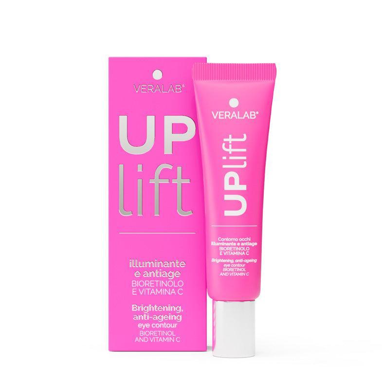 veralab veralab uplift crema c.occhi - foto 1 Scatola e tubo di crema contorno occhi VERALAB UPLIFT su sfondo bianco