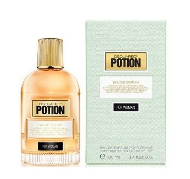 dsquared e.d.p.dsquared potion wom.30. - foto 1 Profumo DSQUARED Potion 30ml, bottiglia color ambra e confezione verde menta