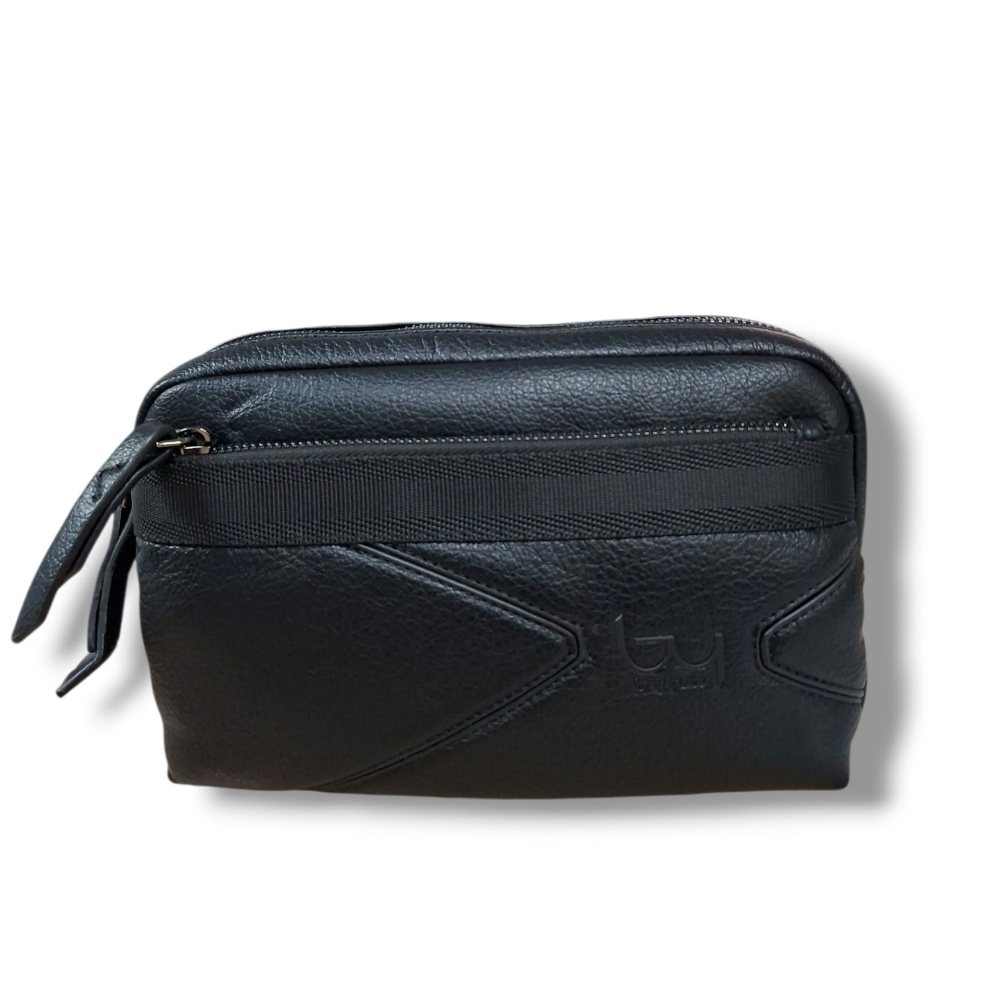 byblos byblos borsa sintetico bold black byby19a667 t04 - foto 1 Borsa Byblos in sintetico nero con cerniera superiore, manico e fiocco