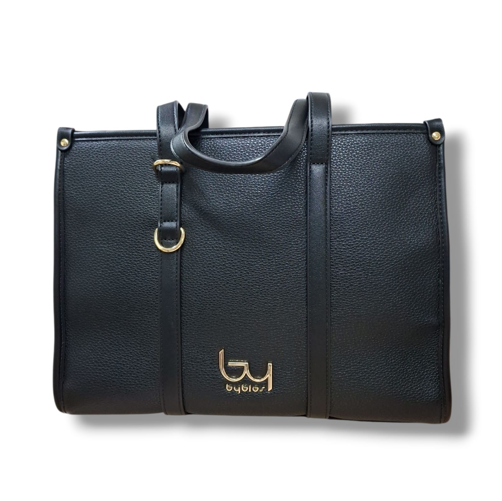 byblos byblos borsa sintetico ariana bybs52b01 t04 nero - foto 1 BYBLOS ARIANA borsa sintetico nero con manici, vista frontale