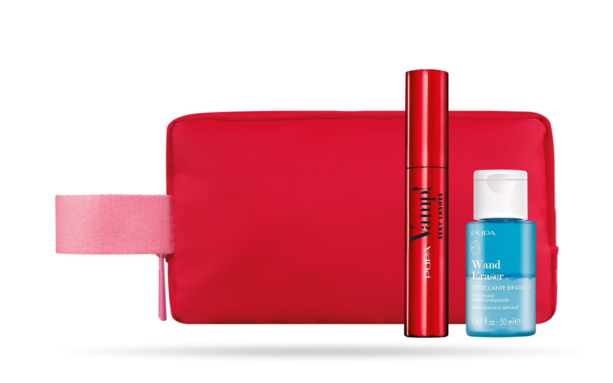 pupa pupa kit vamp!sexy+fascet+scrunc - foto 1 Kit completo PUPA con pochette rossa, mascara, bottiglia e scrunchie