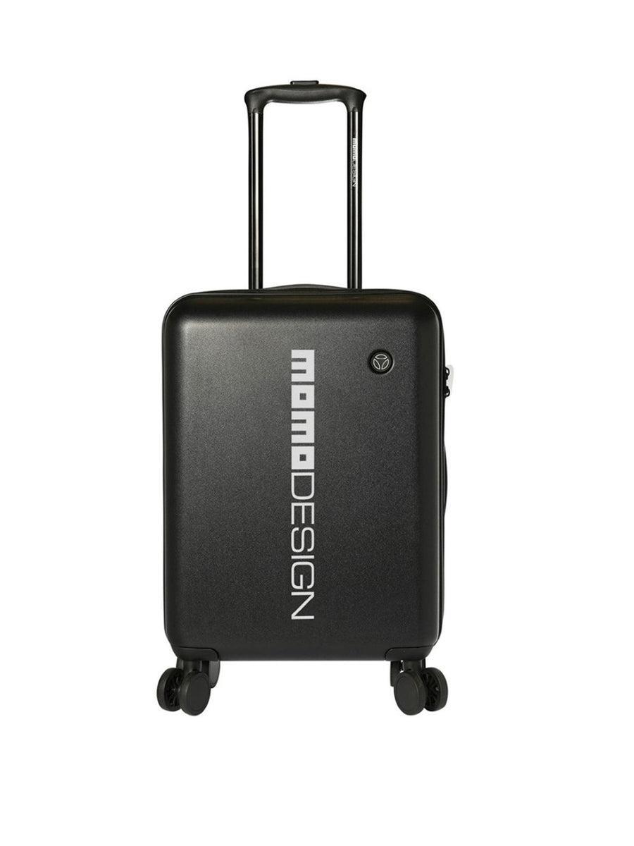 Trolley rigido nero Momo Design piccolo con manico telescopico e 4 ruote