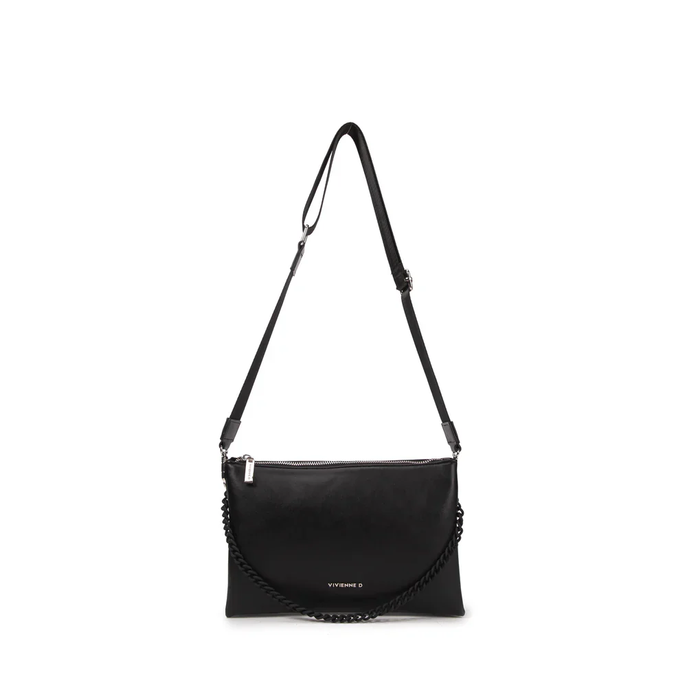 Borsa a tracolla Vivienne Westwood Pop V184 nera con manico regolabile