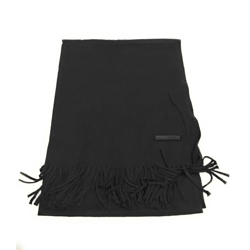 momo design momo design scirapa uomo scarf mo-37sc black - foto 1 Sciarpa MOMO DESIGN SCIRAPA nera in cotone con frange