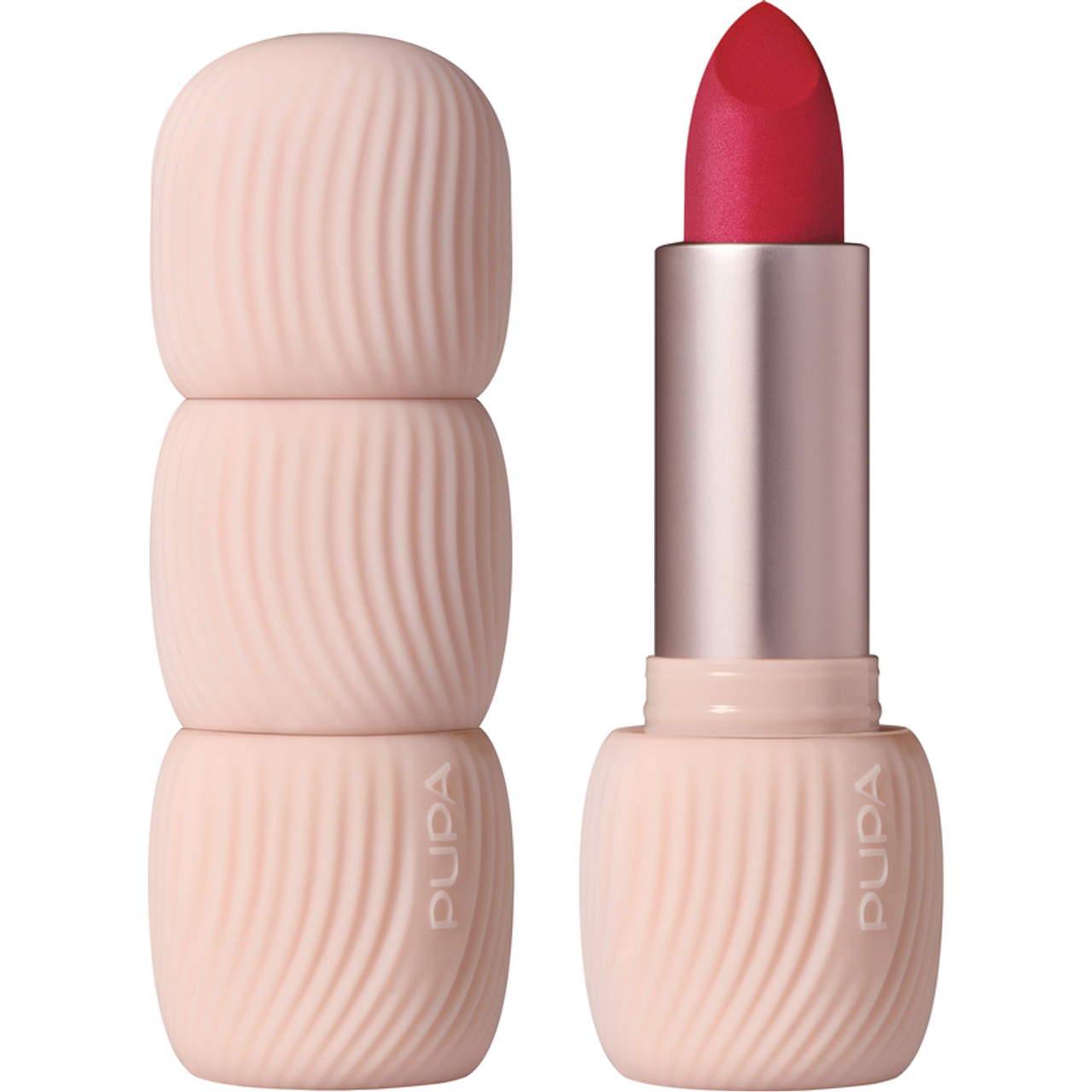 pupa pupa rossetto my crush n.031 - foto 1 Rossetto PUPA MY CRUSH N.031 in tubo rosso scuro con confezione beige e campionature