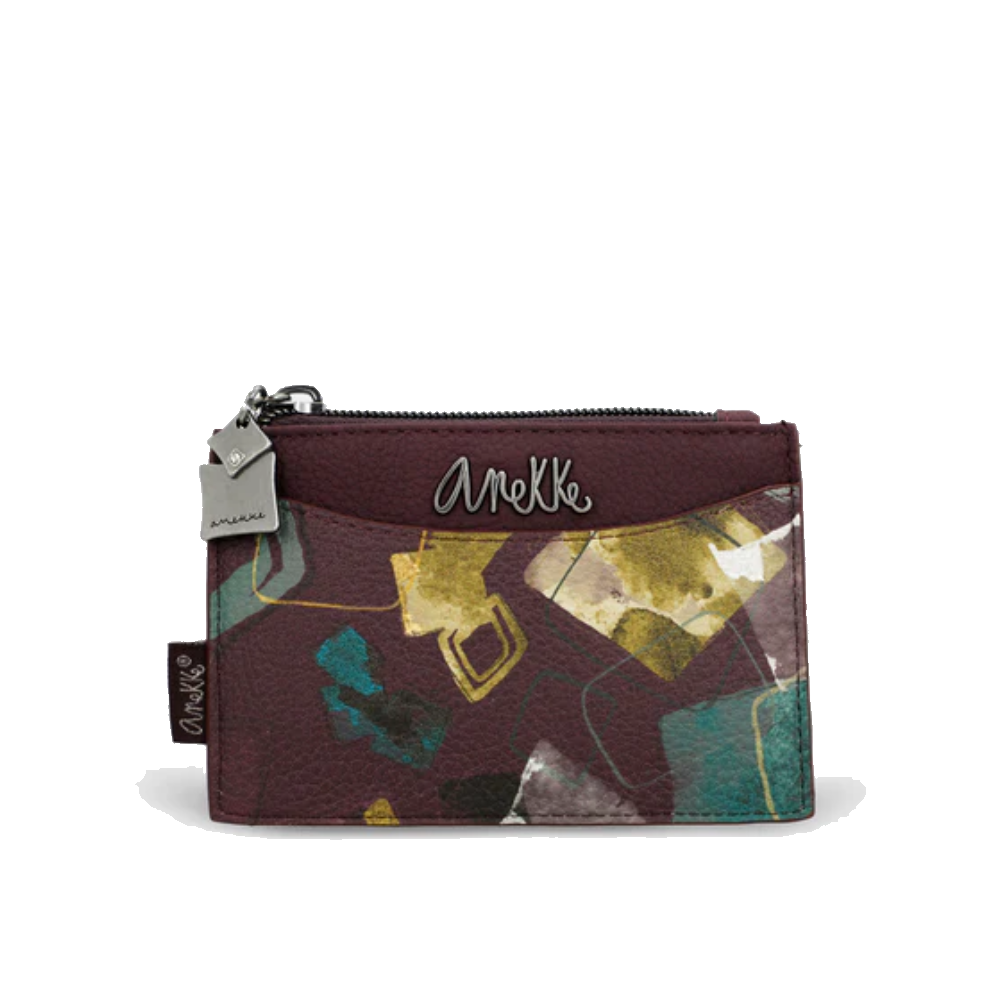 anekke anekke portafoglio donna 41779-030 - foto 1 Portafoglio donna Anekke con motivi decorativi, colore bordeaux, tracolla con moschettone
