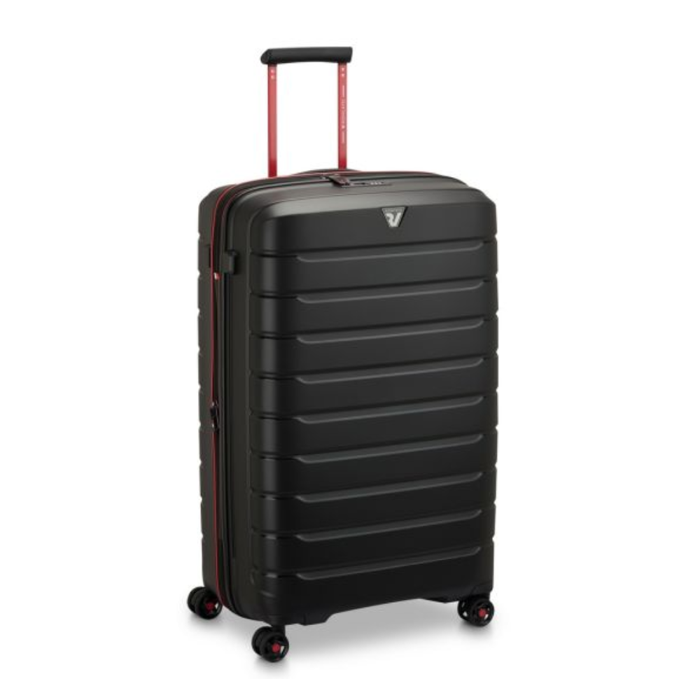Trolley RONCATO Flying Move nero fumo con manico telescopico rosso