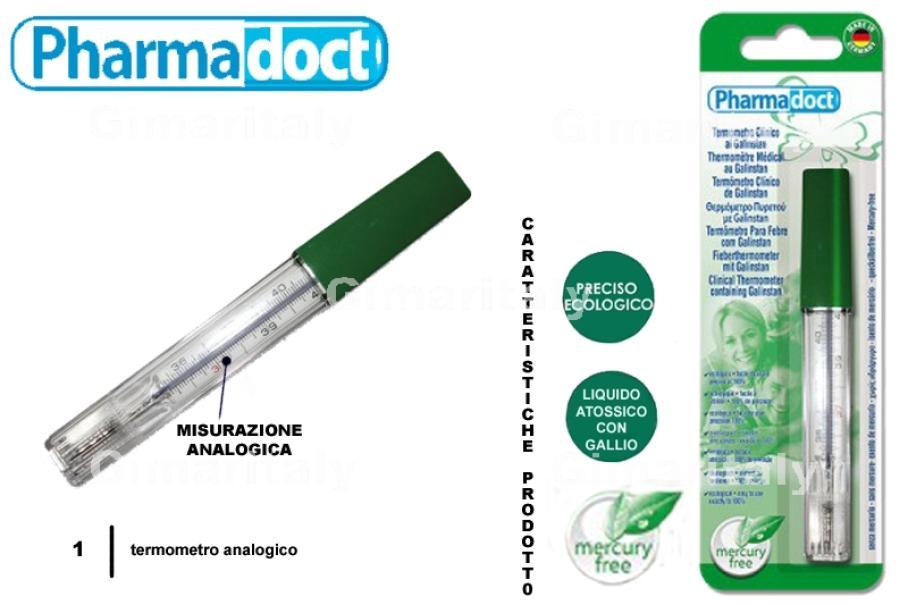 pharmadoc pharmadoct termometro clinico in blister 78148 - foto 1 Termometro clinico PHARMADOC in blister, strumento di misurazione della temperatura