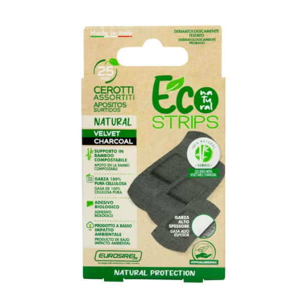 eurosirel eurosirel eco velvet cerotti supporto bambu' compostabile color nero 25 pezzi 78294 - foto 1 eurosirel eurosirel eco velvet cerotti supporto bambu' compostabile color nero 25 pezzi 78294 - foto 1