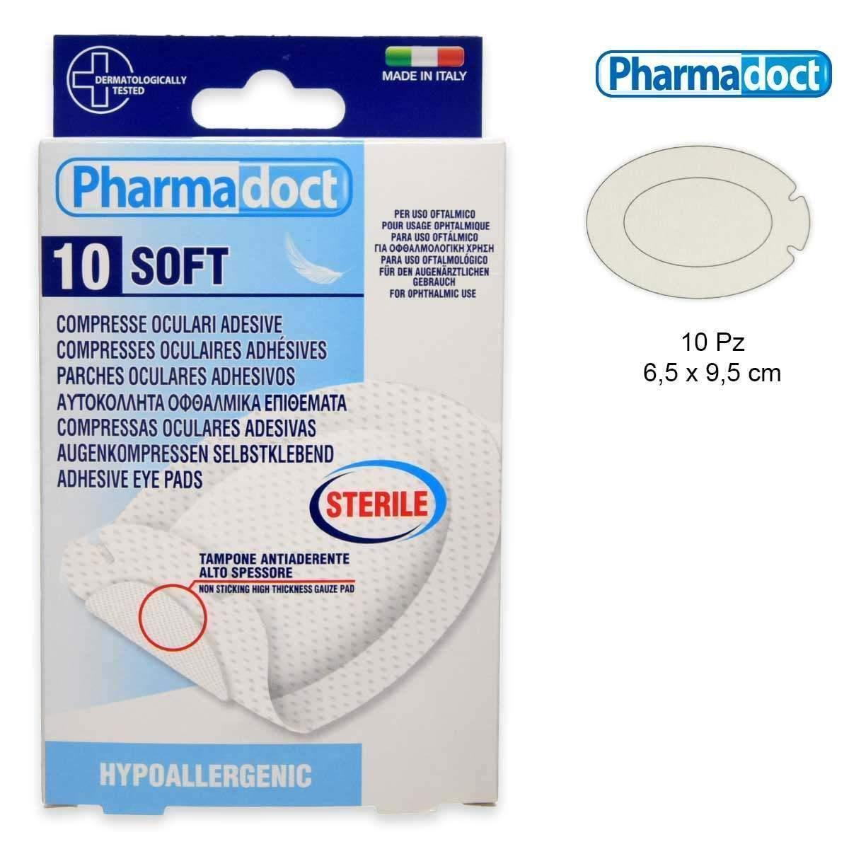 pharmadoc pharmadoct delicati 10 compresse oculari sterili in tnt bianco 78186 - foto 1