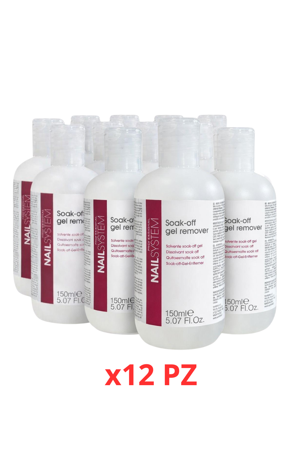 Set da 12 pezzi di solvente, confezione completa con flaconi