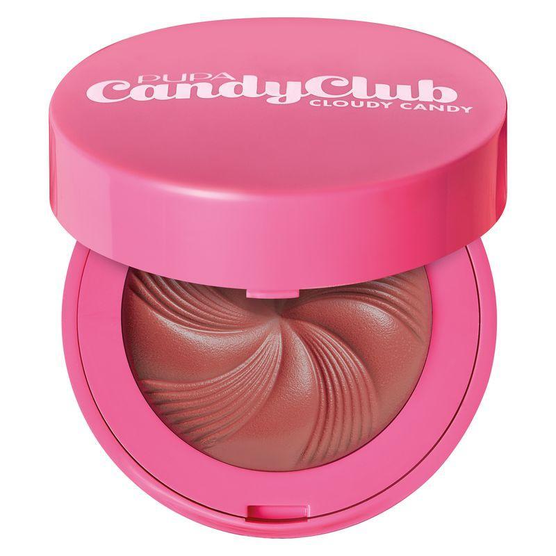 Blush in polvere compatta rosa PUPA Candy Club, colore 03 Cloudy Candy