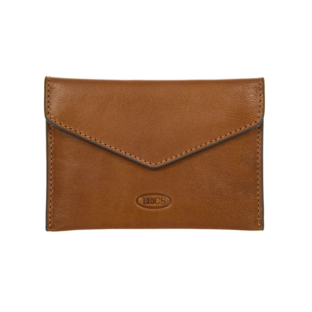 Pochette BRIC'S Volterra in pelle con cuciture decorative