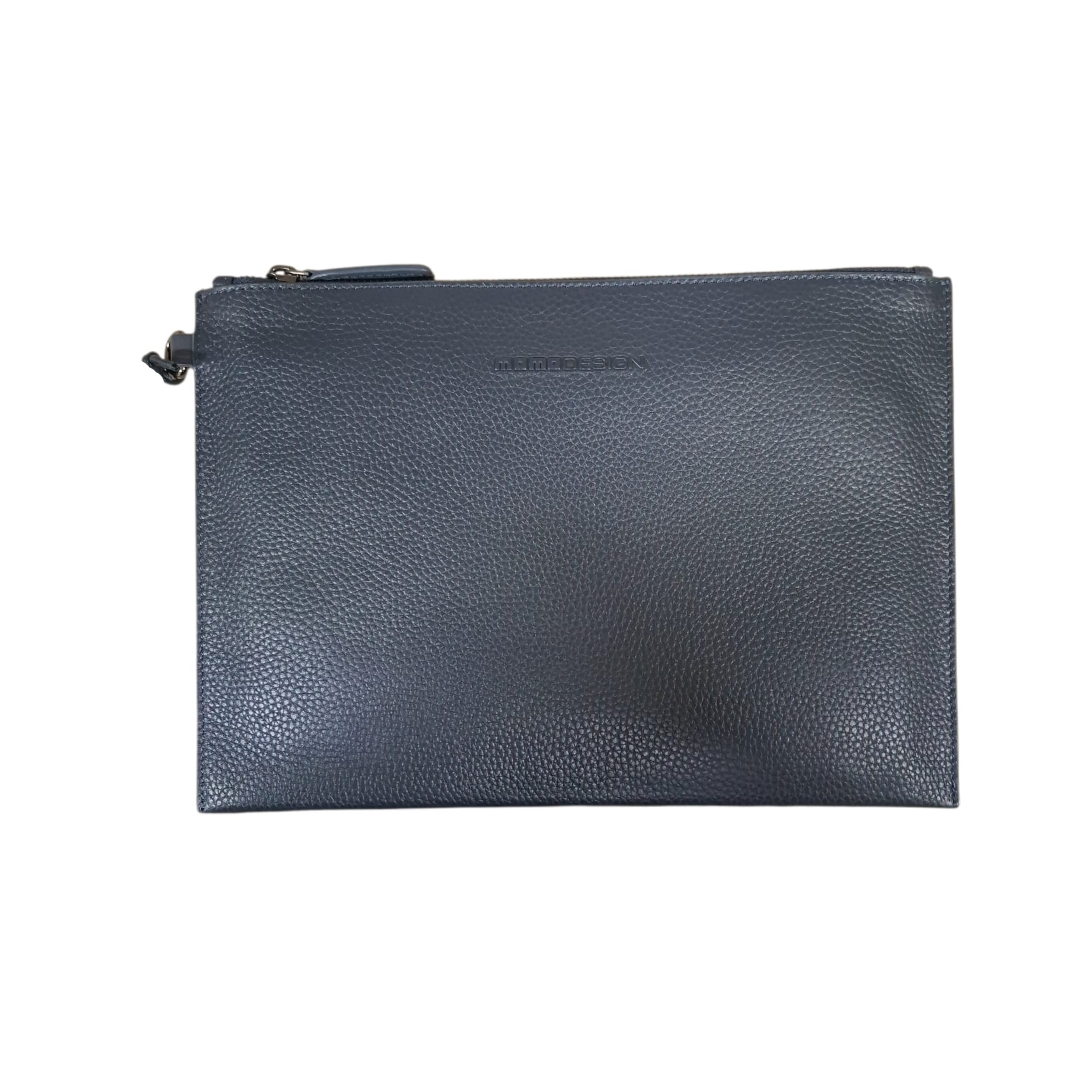 MOMO POUCH BLU MO-58DO Pochette MOMO DESIGN in pelle blu, rettangolare con tracolla rimovibile