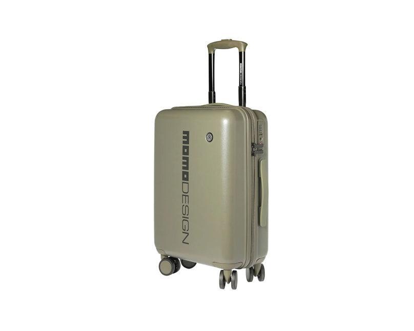 Trolley MOMO DESIGN Duo Travel Set, vista angolata con manico e ruote