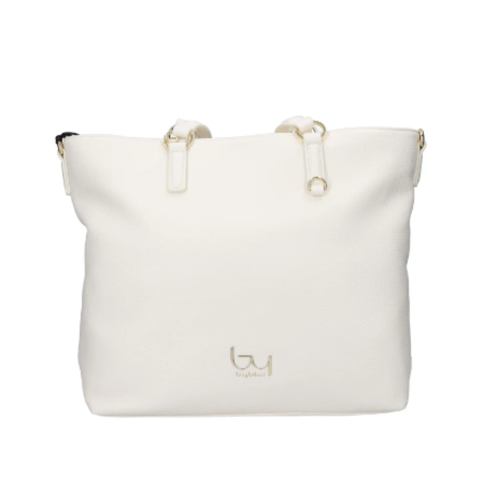 Borsa donna Byblos Adventure in pelle bianca, vista frontale