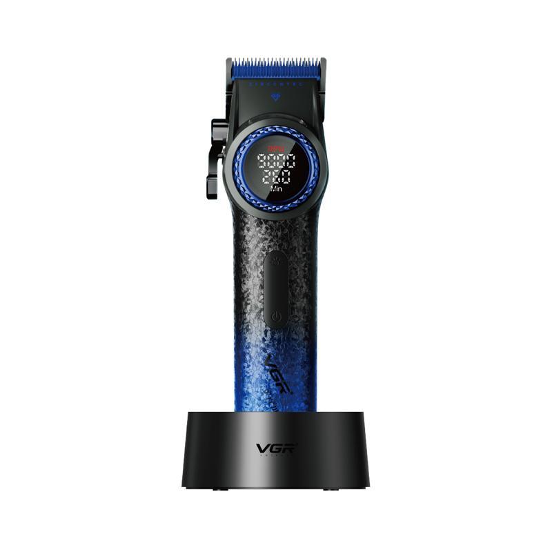 VGR Hair Clipper Blue Edition, tosatrice ricaricabile con caricabatterie