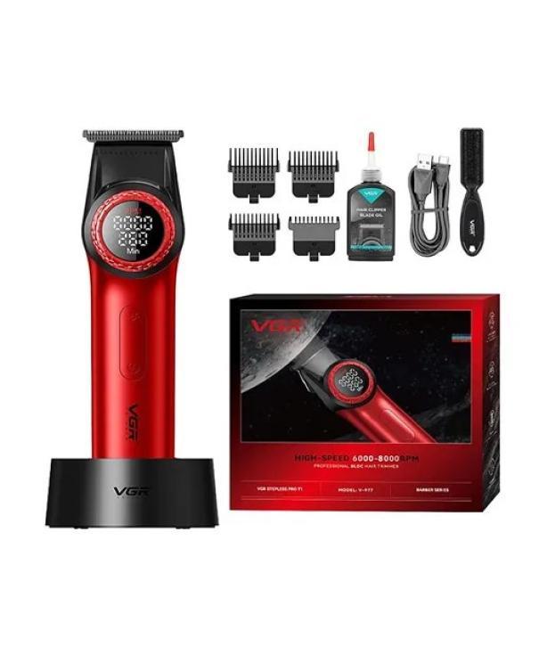 VGR V-977 rosso con testine intercambiabili, olio e spazzolini